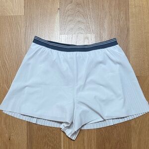 Athleta Girl White Athletic Skort with Navy Waistband